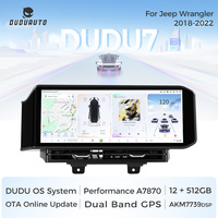 DUDUAUTO Passend für Jeep Wrangler 2018-2022 15-Zoll Modifiziertes Android-System Bluetooth Car-Play Navigationsbildschirm
