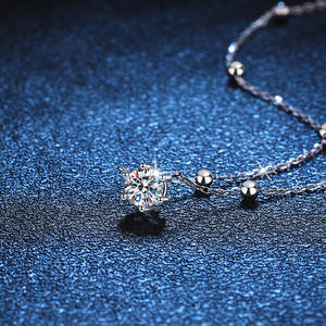 <span class=keywords><strong>Pt950</strong></span> Gypsophila kalung berlian Mosan 6 cakar D untuk wanita liontin perak murni S925 untuk pernikahan - Product Image 2