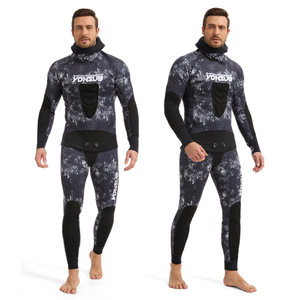 Muta da Sub Personalizzata Mimetica per Pesca Subacquea, Muta in Neoprene a 2 Pezzi per Apnea e Pesca - Product Image 3