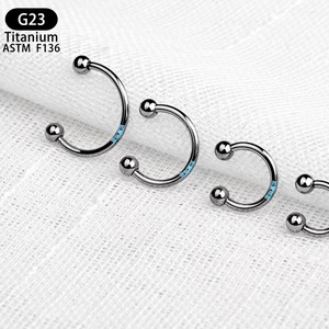 Anneau de nez en titane en forme de C 1,2 mm G23 ASTM F136 Bijoux corporels pour piercing - Product Image 4