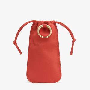 Đơn Giản Thiết Kế Chất Lượng Cao Da Thật Nhỏ Duy Nhất Kính Kính Pouch Cho Du Lịch Biểu Tượng Tùy Chỉnh Túi Treo Dây Kéo Túi - Product Image 3