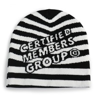 HK34 Acrylique Jacquard Hiver Pull Bonnet avec Logo Personnalisé Chaud Sport Ski Chapeau Respirant Tricot Voyage Accessoire