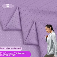Tissu maille papillon jacquard tricoté imperméable extensible pour soutien-gorge, vêtements de yoga et sous-vêtements, poids moyen