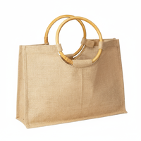 Sac de courses en toile de jute naturelle personnalisé, grand format, écologique, avec logo, vente en gros