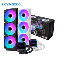 Kit de refroidissement liquide pour PC de jeu sur mesure LOVINGCOOL, design personnalisé, ODM, refroidisseur d'eau pour processeur ARGB 120 240 360 mm avec ventilateurs