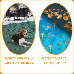 Couverture de <span class=keywords><strong>piscine</strong></span> rectangulaire en maille PP résistante aux UV, imperméable toute saison, pour piscines enterrées et hors sol, sécurité - Product Image 6