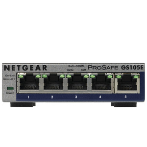 AMERICAN <span class=keywords><strong>NETGEAR</strong></span> gs105e Gigabit <span class=keywords><strong>Switch</strong></span> <span class=keywords><strong>5</strong></span> cổng đơn giản quản lý mạng phát hiện vòng lặp Mạng Splitter - Product Image 1