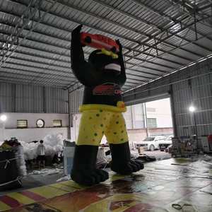 Cuci mobil promosi promosi balon raksasa gorila memegang Mobil celana pendek kuning gorila tiup untuk Penyewaan - Product Image 6