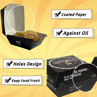 Récipient personnalisé pour poulet frit boîte à hamburger à emporter hamburger à emporter boîtes d'emballage de restauration rapide boîte en papier carton vente en gros