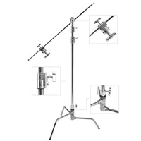 Grand trépied multifonctionnel en acier inoxydable de type C pour studio, support de lumière magique pour la photographie