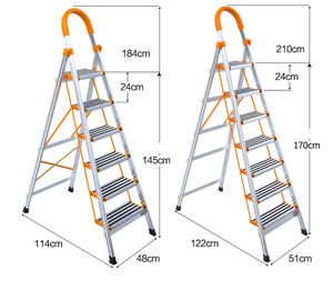 Orange nhôm hộ gia đình bước thang với giá rẻ nhất chất lượng tốt nhất có thể gập lại dễ dàng cửa hàng bước thang - Product Image 5