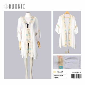 Buonic Copricostume Estivo da Donna 50x90cm, Tunica Casual con Ricami per Piscina o Spiaggia - Product Image 3