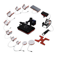 Machine à Sublimation multicolore 15-en-1 Combo, presse à chaud, tout-en-un, pour tasse, tasse, Jersey, assiette, chaussure, stylo, boule, Tshirt