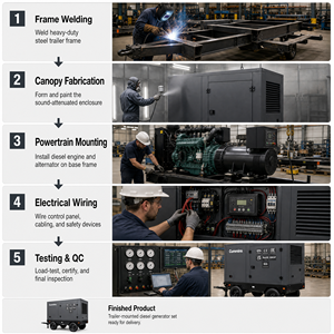 Grupo Electrógeno Diésel, Generador Eléctrico de Respaldo, Dínamo Cummins Perkins Weichai Baudouin 900KW 1000KW 1200KW, Planta Eléctrica - Product Image 1