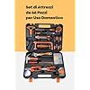SC ECOMMERCE ZV-KM7H-NOTJ Ensemble d'outils ménagers de 46 pièces, kit complet, boîte en acier au carbone, marteau électrique inclus, fabriqué en Italie