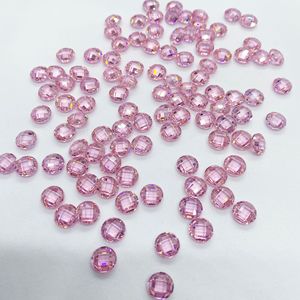 JIANG tong hình tròn kiểm tra đôi cắt với lỗ Cubic Zirconia đá lỏng <span class=keywords><strong>CZ</strong></span> Đá - Product Image 2