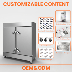 เครื่องนึ่งอาหารไฟฟ้าขนาด50กก. แบบม้วนทำจากสแตนเลส12ถาดเครื่องนึ่งอาหารความจุขนาดใหญ่ - Product Image 3