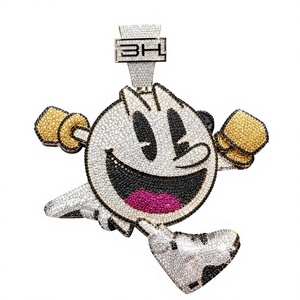 Colgante de Moissanita con Micro Pavé Personalizado, Diseño de Dibujos Animados, para Cadena de Collar - Product Image 4