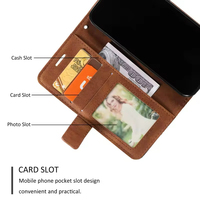 Étui portefeuille en cuir PU pour iPhone 13 Series avec porte-cartes et fermeture magnétique, coque de protection pour téléphone