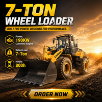 Chargeuse sur pneus chinoise 870H de 7 tonnes, modèle 2024, moteur Cummins, en excellent état, prix usine d'origine, nouvellement arrivée