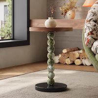 Table console moderne de luxe minimaliste en marbre et bois massif, design créatif, pour hôtel, maison, salon, avec couleur et taille personnalisées
