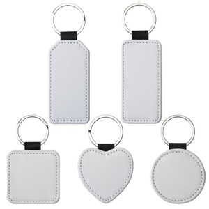 Llavero de Cuero PU para Regalo, con Logotipo Personalizado, Llavero de Cuero de Alta Calidad, Forma de Corazón/Rectángulo/Redondo, Moderno - Product Image 1
