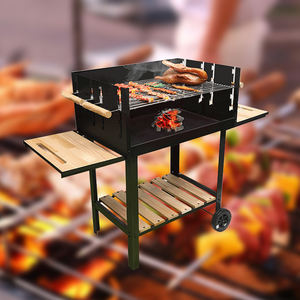 Griglia per Barbecue <span class=keywords><strong>a</strong></span> carbone da giardino da campeggio con tavolo fornello <span class=keywords><strong>a</strong></span> <span class=keywords><strong>legna</strong></span> per Barbecue <span class=keywords><strong>a</strong></span> carbone per fumatori all'aperto nero - Product Image 5