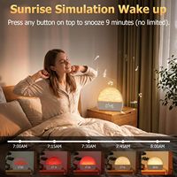Réveil intelligent à lumière d'aube avec machine à bruit blanc, simulation de lever de soleil, fonction snooze, radio FM – Idéal pour cadeau, sommeil, chevet