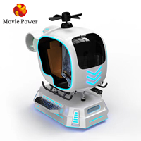 Juego de vuelo comercial VR, simulador de vuelo, helicóptero, soporte de rotación 360 con buena calidad