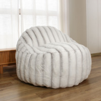 Usine directe paresseux simple canapé dossier soutien chambre salon confortable 98X98X76cm pouf chaise