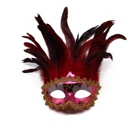 Carnaval Mascarade Coq Plume Masque Halloween Festival Ball Fête Vénitienne Performance Costume Masque Pour Les Yeux Décor De Fête