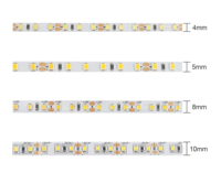 Bandes LED flexibles 12V 24V 5M & 10M Blanc Chaud 3528 2835 5050 3014 2110 SMD pour aménagement paysager avec contrôle par application