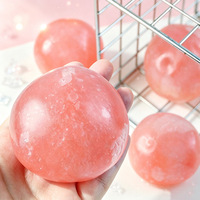 Jouet anti-stress souple et modulable en forme de sorbet de pêche fait main, rempli de vaseline, avec son froissé, très populaire
