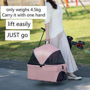 Küçük ve orta boy evcil hayvan arabası için yeni stil evcil hayvan arabası hafif katlanabilir ayrılabilir - Product Image 4