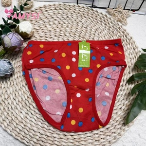 Amysi 2730 #   Ropa Interior de Corte Alto y Tiro Medio para Niñas, Estampado de Lunares de Colores, Bonitas Bragas de Seda de Leche, de 10 a 15 Años - Product Image 3