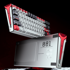 <span class=keywords><strong>Clavier</strong></span> de jeu et de bureau A68 mécanique USB Type-C filaire en alliage d'aluminium à axe magnétique RGB programmable étanche Delta - Product Image 1