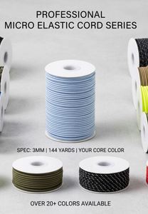 Cordon de macramé bleu tressé enduit de 3 mm, 55 pieds, élastique, extensible, robuste, pour couture de vêtements, chaussures, textile de maison, attaches pour cheveux, porte-clés, bricolage - Product Image 3