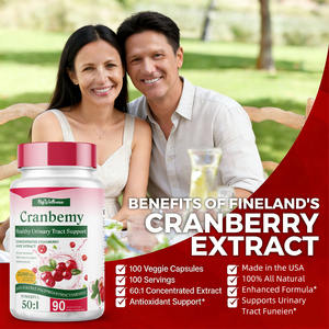 OEM Biologische Cranberry Capsules Cranberry Harde Capsules Ondersteuning van de Urinewegen voor Vrouwen Vegan - Product Image 6