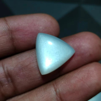 Pierre de lune blanche africaine naturelle, cabochon taillé en triangle, pour la fabrication de bijoux, vente en gros, calibrée