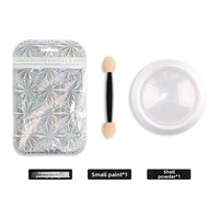 Miroir magique pour ongles haute lumière ciel lune perle blanc Aurora poudre de paillettes nouvel accessoire chromé pour effet miroir d'art des ongles