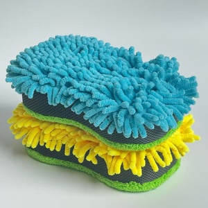 JYM-0665 <span class=keywords><strong>Éponge</strong></span> chenille double face premium, résistante à l'usure, faible MOQ, conception personnalisée, directement de l'usine, pour le detailing automobile - Product Image 1