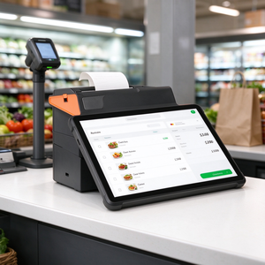 Caisse enregistreuse Android 11 pouces avec imprimante thermique 80 mm, scanner 2D, NFC, 4G LTE pour commerce de détail - Product Image 1
