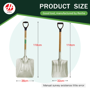 عرض خاص مجرفة حديقة أدوات يدوية مجرفة حفر مزارع مجرفة ألومنيوم بمقبض خشبي - Product Image 2