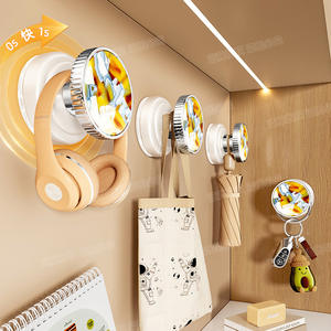 Crochet à ventouse simple, capacité 10 kg, en matériau ABSPET, fixation murale sans perçage, pour usage domestique, armoire, porte, réfrigérateur - Product Image 1