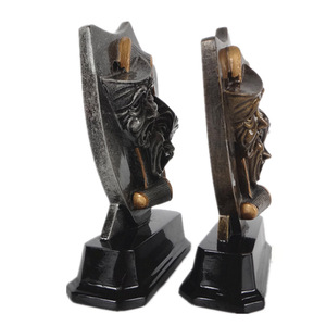 Trofeo de máscara de <span class=keywords><strong>drama</strong></span> de placa personalizada de resina de plata antigua - Product Image 5