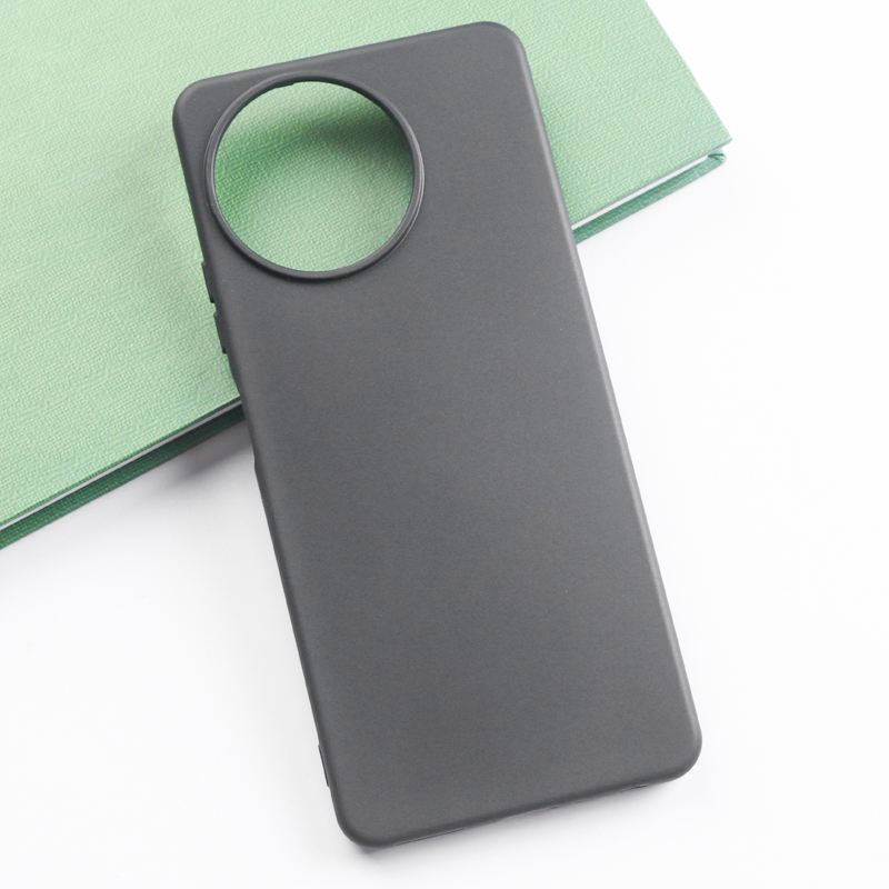CXKJ Custodia per Blackview Oscal C80 (6.50 pollice) + [2 Pezzi] Pellicola Vetro Temperato,Nero Cover Morbido Silicone Custodie TPU Cover,per Oscal