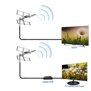High-Gain Digital TV Antenna Coax Cable Long-Range HDTV <b>Wireless</b> Outdoor TV Antenna New Products Marine <b>Adapter</b> Made Plastic - Product Image 2