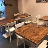 Foshan Hochwertiges Modernes Massivholz Quadratisches Restaurant-Esstisch- und Stuhl-Set - Langlebig & Umweltfreundlich für Restaurants und Bars
