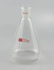 Pallone conico a fondo piatto in vetro borosilicato per laboratorio di chimica