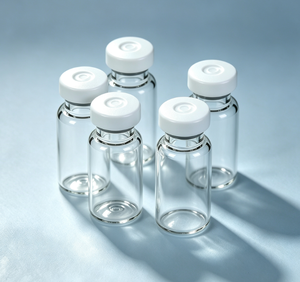 Silver Aluminum <b>Crimp</b> Cap Clear Borosilicate Mini Vials Transparent Empty Glass Bottles For Sample Display Storage - Product Image 1